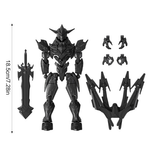 (Naked, Ordinary Paragraph) 3D Printed Movable Robot Figure for Desktop Decoration 2