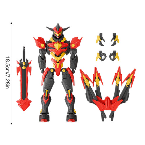 (Dark Blade, Ordinary Paragraph) 3D Printed Movable Robot Figure for Desktop Decoration 1