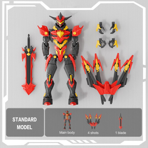 (Dark Blade, Ordinary Paragraph) 3D Printed Movable Robot Figure for Desktop Decoration 2