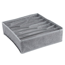 (Gray, 7 Grids) Büstenhalter-Socken-Organizer, faltbar