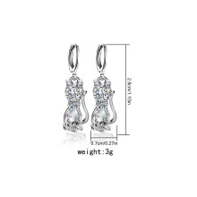(Earring) Shiny Zircon Necklace & Earrings Set for Women