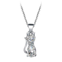 (Necklace) Shiny Zircon Necklace & Earrings Set for Women