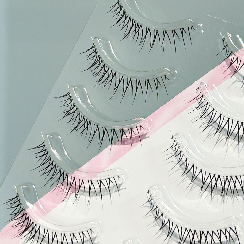 Roc-Electron 5 Pairs Natural Strip Lashes For Eye Enlargement