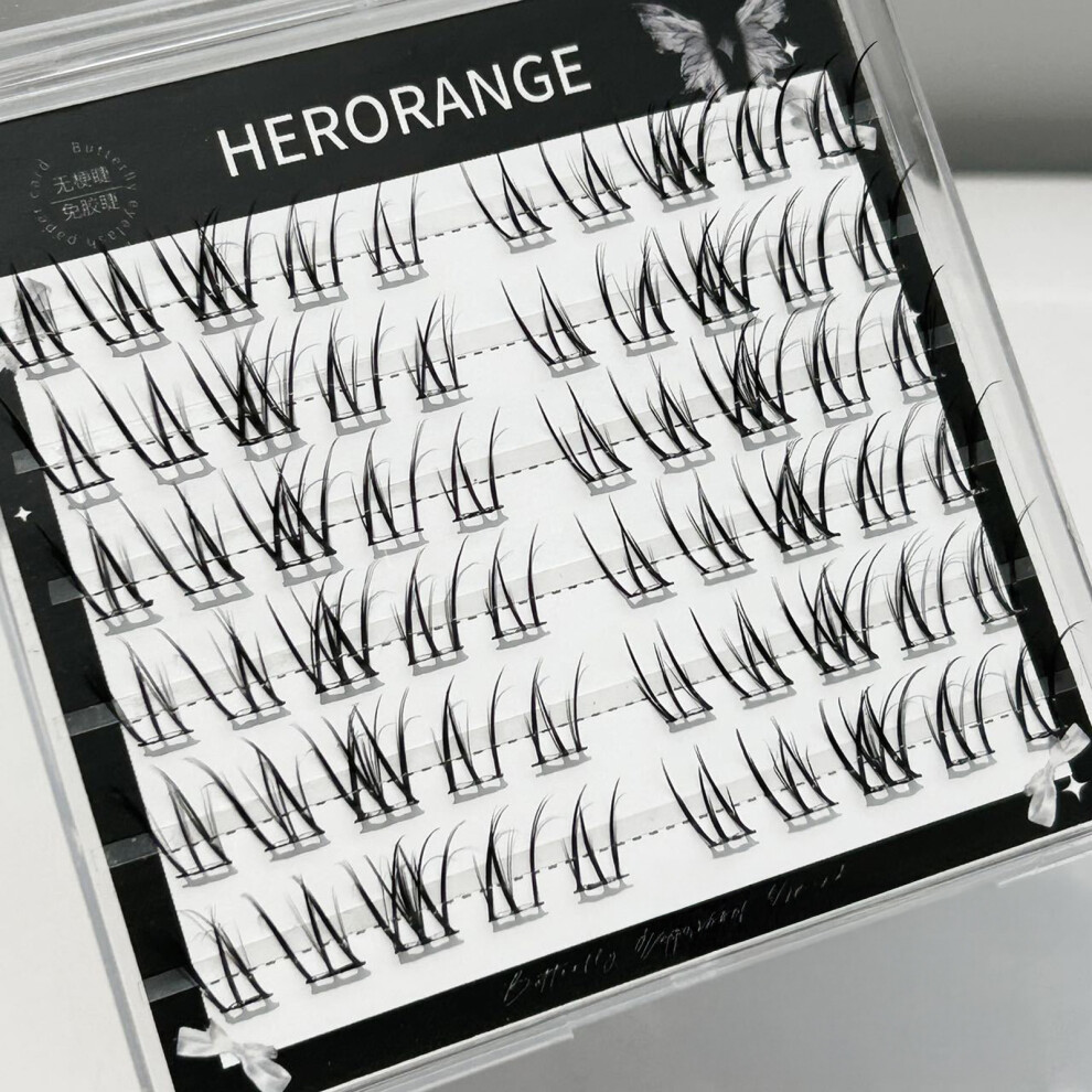 Penghui-Toys Black (Six Rows) Fluffy Wispy False Eyelashes - All Day Curl