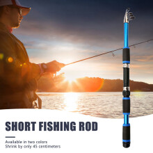 (Set Blue, 1.8) Telescopic Fishing Rod Kit Convenient to Carry Fishing Accessories Kit for Angler\'s Holiday Good Gift
