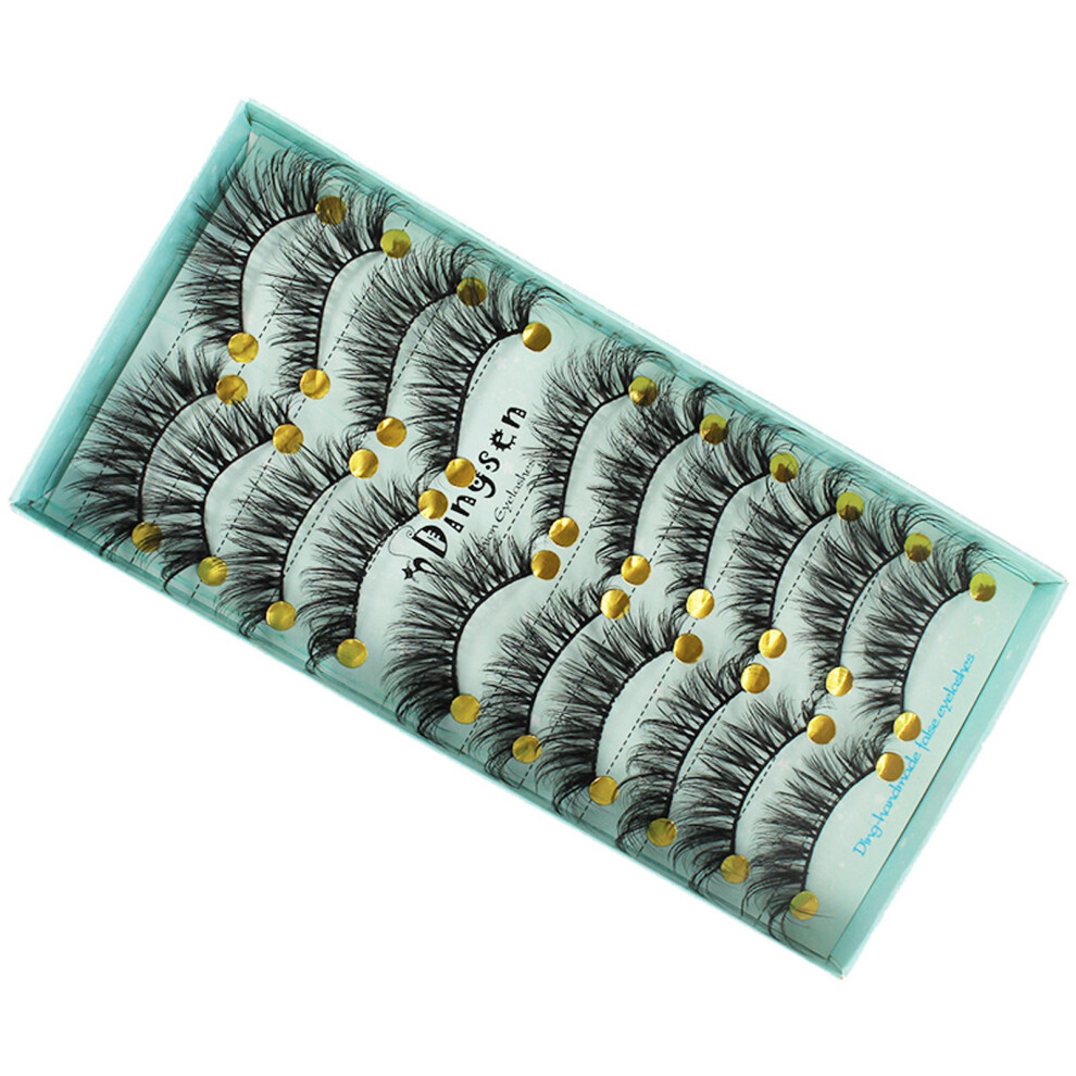 Penghui-Toys (6) 3D Curly False Eyelashes 10 Pairs, Long Thick Lashes
