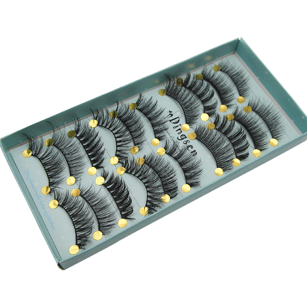 Penghui-Toys (27) 3D Curly False Eyelashes 10 Pairs, Long Thick Lashes