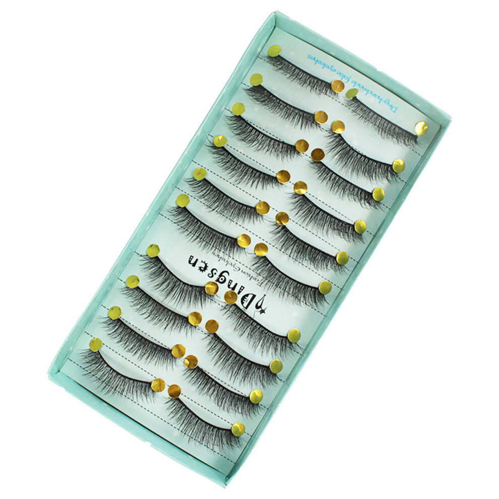 Penghui-Toys (1) 3D Curly False Eyelashes 10 Pairs, Long Thick Lashes