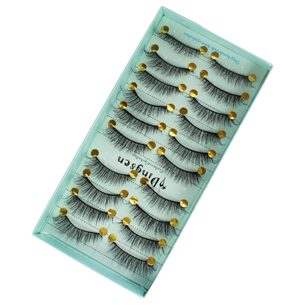 Penghui-Toys (33) 3D Curly False Eyelashes 10 Pairs, Long Thick Lashes