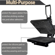 2 PCS Heat Press Platen Wrap Cover, Heat Resistant Protector for Protecting Sublimation Heat Pressing Machine A Black