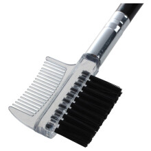 Women Double-Sides Brow Comb Eyebrow Brush Wood Holder Make- Cosmetic Makeup Tool 2Pcs Black