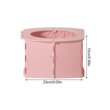 (Pink) Foldable Travel Potty for Kids, Portable for Car & Outdoor