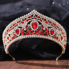 (KC gold and white) Valentine\'s Princess Tiara with Rhinestones
