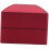 2X Rings Display Box Storage Soft Velvet Tray Case Holder Stand Display Storage Box LED Light  Box Red 2