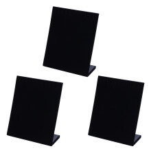 3X 11 Hooks Velvet Jewelry Rack Earring Bracelet Necklace Organizer Holder Display, Black