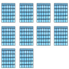10X Pocket Chart for Calculator Holder, 30 Pocket Charts for Classroom 33.5 x 24.5 Inch Hanging Cell Phone Organizer