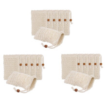 120 Pack Zeep ExfoliëRende Tassen,Soap Saver Made Sisal Mesh Zeepzak Bar Zeepzak met Trekkoord voor Bad & Douche Gebruik