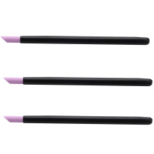 3X Black Quartz Scrubs Stone Cuticle Stick Pen Cuticle Nail Art Pusher Spoon Cut Nail Pusher Manicure Care Tools