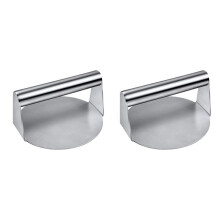 2X Stainless Steel Burger Press, 5.5 Inches, Round Burger Smasher, Non-Adhesive Bacon And Grill Press for Steaks, Panini