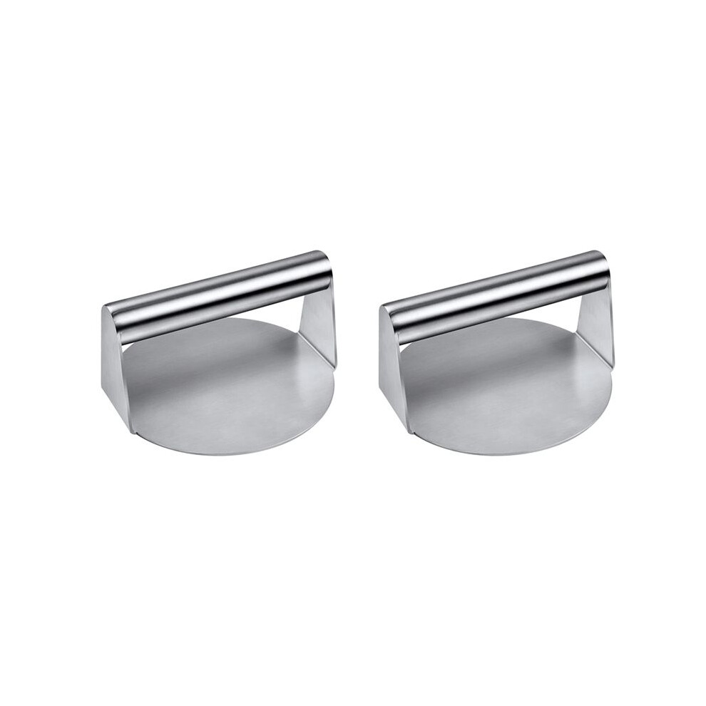 2X Stainless Steel Burger Press, 5.5 Inches, Round Burger Smasher, Non-Adhesive Bacon And Grill Press For Steaks, Panini 6032664176085
