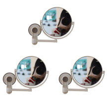 3X Bade Zimmer Spiegel Kosmetik Spiegel 1X / 3X Vergrößerung Saug Napf Verstellbarer Kosmetik Spiegel Doppel Seitiger Bade Zimmer Spiegel