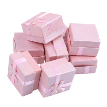 72-Piece Gift Box Set - Square Ring Jewelry Box for Anniversaries, Weddings, Birthdays, Assorted Colors