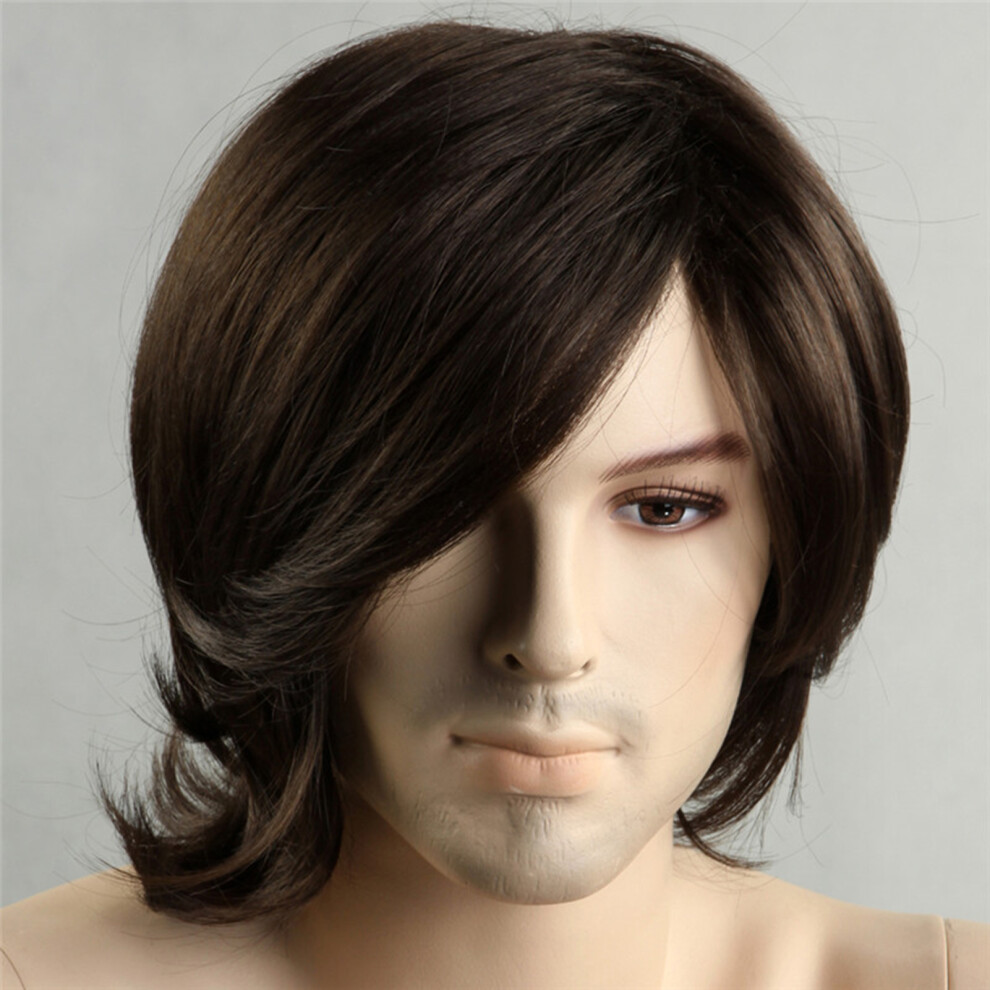 Creation-3C Curly Medium Length Wig For Men - Round Face