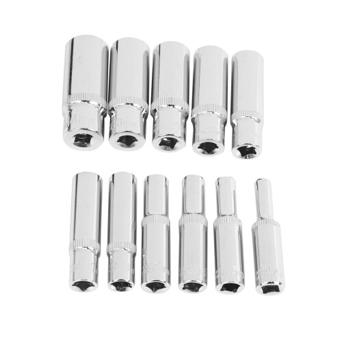 22 Pcs 1/4 Inch Drive Deep Socket Set CRV Hand Tools 6 Point Long Socket Hex Repair Tool 2