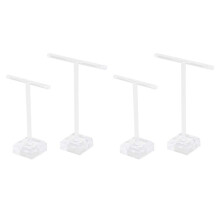 4Pcs Acrylic Earring Holders T-Bar Jewelry Display Stand Tree Necklace Earrings Bracelet Holder