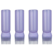 4X Teinture Shampooing Bouteille Peigne À L'Huile 120ML Outils pour Les Cheveux Applicateur de Teinture pour Les Cheveux Brosse Bouteilles Outil de