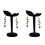 2X Velvet Earring Display Stand Props Stud Earrings Holder Rack Storage 12CMx7CM(Black) 2