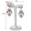 2X Velvet Earring Display Stand Props Stud Earrings Holder Rack Storage 12CMx7CM(Black) 4