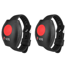 2X Montre-Bracelet Transmetteur de Télécommande RF Type de Montre Bouton D'Appel Télécommande Sans Fil Bouton D'Urgence SOS 433 MHz