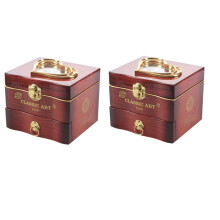 2X Klassische Rotierende TäNzerin Ballerina Klavier Musik Box Uhrwerk Kunststoff Schmuck Schatulle MäDchen Handkurbel Musik Mechanismus Weihnachten