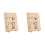 2X 4-Tier Wooden Earring Display Stand,with Slots Rustic Earring Display Card Holder 1