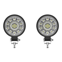 2X Car LED Work Light 3 Inch Round LED Floodlight Auxiliary Light Offroad Modification Light for Truck Tractor ATV UTV