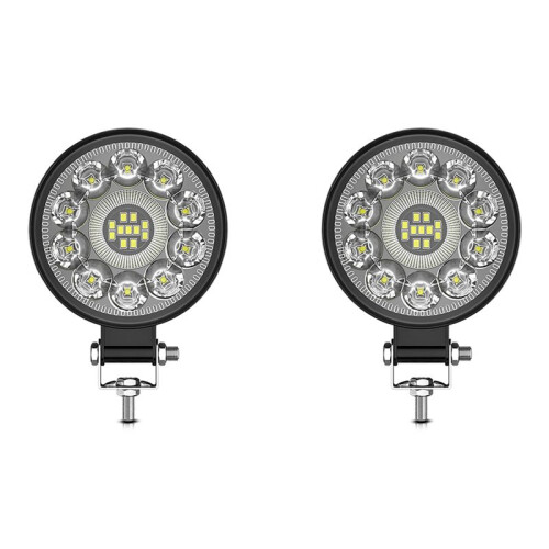 2X Luz de Trabalho LED para Carro Holofote LED Redondo de 3 Polegadas Luz Auxiliar de Modificação Offroad para Caminhão Trator ATV UTV 1