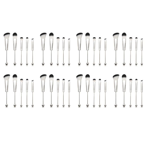 8X Perlenförmige Make--Pinsel, Silikonperlen, DIY-Make--Kosmetikpinsel, Perlenpinsel-Set zum Selbermachen