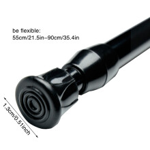 (Black 55 90cm) Tringle de douche extensible sans perçage