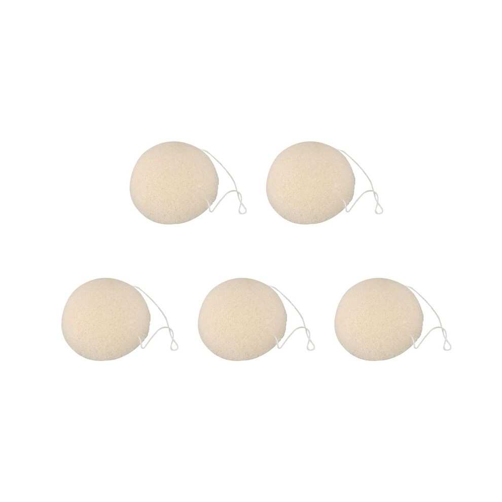 White 5X Face Natural Konjac Cleaning Sponge