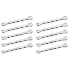 10X Silver Tone 5.5mm X 7mm U Shape Double Open-Ended Wrench Tool