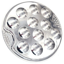5 UppsäTtning Av Rostfritt StåL Snigel Svamp Escargot Tallrik med 12 Fack Grillad Snigel Verktyg 12 Grillad Conch Bricka