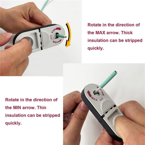 5X Universal Network Wire Stripping Tool for Cat5E, Cat6,Cat7, Cat8 - Coaxial Cable Stripper, Pocket Cable Stripper Tool 1