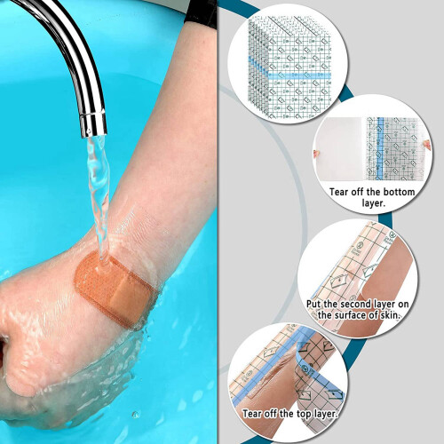 100 Stück Dusche Wasserdichter Patch Einweg Transparenter Strecken Bandage Schild Abdeckung 2