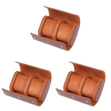 3X Custodia da Viaggio per Orologi un 1 Slot Custodia Portatile per Orologi nel Pelle Vintage Custodia per Orologi Scatola Porta Orologi Organizzatori