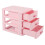 2X Plastic Drawer Designed 3 Compartment Jewelry Storage Box 4