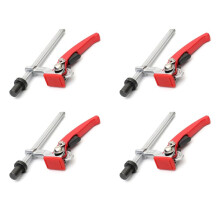 4X Heavy-Duty Ratchet Workbench Clamp, Woodworking Table Material Rapid Clamping Fixture for Base Diameter 19mm 3/4inch