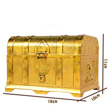 5X Pirate Treasure Chest Decorative Treasure Chest Keepsake Jewelry Box Plastic Toy Treasure Boxes Gold