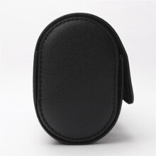 2X 1-Slot Watch Roll Travel Case Portable Vintage Leather Watch Display Case Watch Storage Box Watch Organizers Black S