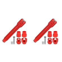 2X 14-in-1 Multifunctioneel Wastafelkraan-Installatiegereedschap, Multifunctioneel Wastafelkraan-Installatiegereedschap, Wastafelknopgereedschap
